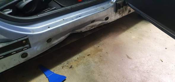 Auto Rahmen Rechts Und Eingedruckt Kritisch Schaden